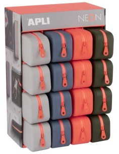 Exp 16 portatodos silicona serie neon colores surtidos