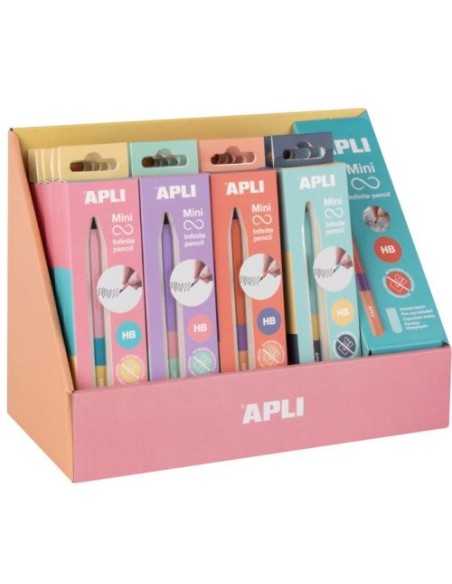 Exp 20 lapiz infinito mini hb tricolor colores surtidos