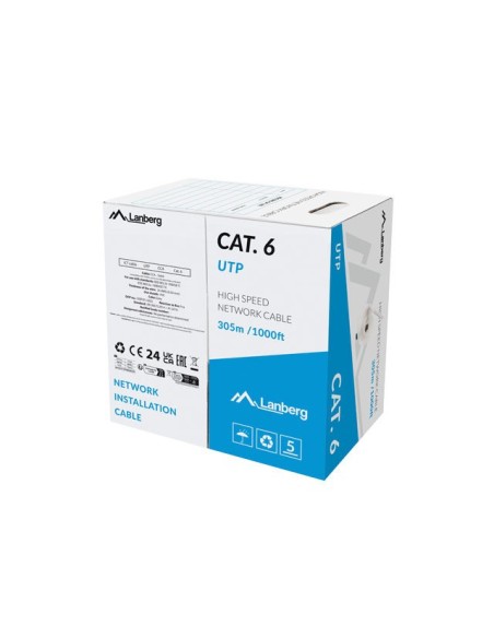 LCU6-15CC-0305-S cable de red Gris 305 m Cat6 U/UTP (UTP)