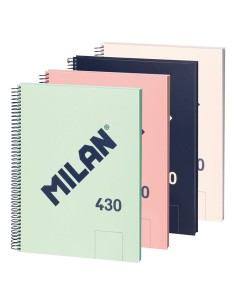 57141E80X4 cuaderno y block A4 80 hojas Beige, Azul, Verde, Rosa