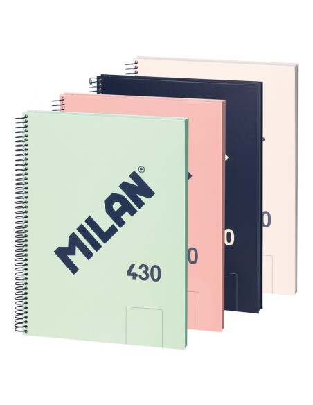 57141E80X4 cuaderno y block A4 80 hojas Beige, Azul, Verde, Rosa