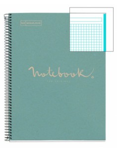 CUADERNO 100% RECICLADO NB-1 A4 80HOJAS ECOAZUL EMOTIONS MIQUELRIUS 6092