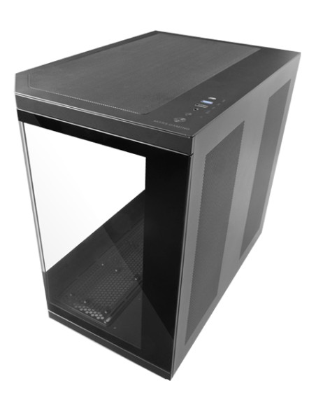 MC-3TCORE, Caja Gaming Custom ATX, Triple Ventana Cristal Templado Extraíble, Cámara Dual, Semitorre Compatible con Placas Base 