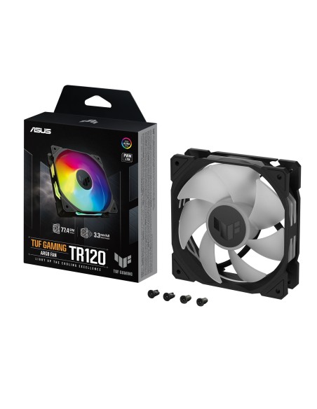 TUF Gaming TR120 ARGB Fan - Single Pack Carcasa del ordenador Ventilador 12 cm Negro