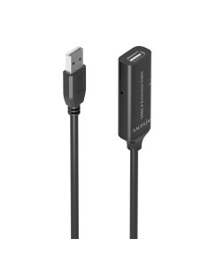 Cable USB 2.0 Prolongador con Amplificador, Tipo A/M-A/H, Negro, 5.0m