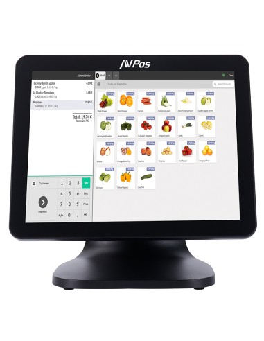 AVP-K5000B-N1-8128 Terminal Punto Venta (TPV) 38,1 cm (15") 1024 x 768 Pixeles Pantalla táctil