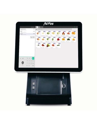 AVP-K6000B-I5-8128P Terminal Punto Venta (TPV) 38,1 cm (15") 1024 x 768 Pixeles Pantalla táctil