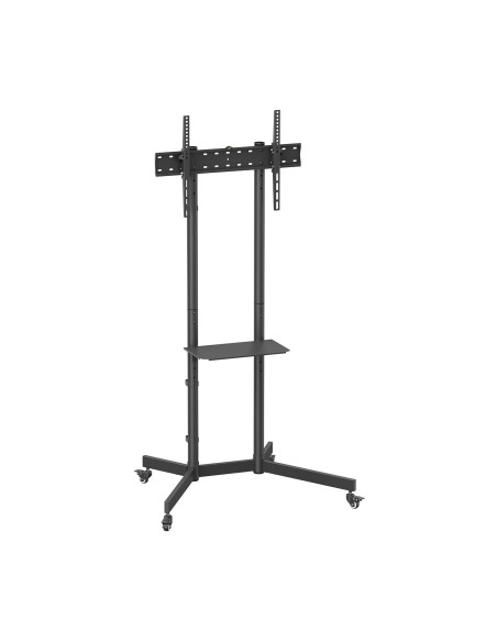 Soporte De Suelo Eco Con Rueda, Bandeja Para DVD Para Monitor/TV 45kg De 37-70, Negro
