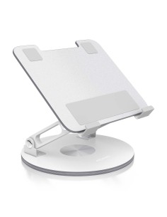 Soporte de Sobremesa Giratorio Ajustable Para Portatil / Tablet 7-13, Plata