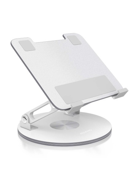 Soporte de Sobremesa Giratorio Ajustable Para Portatil / Tablet 7-13, Plata