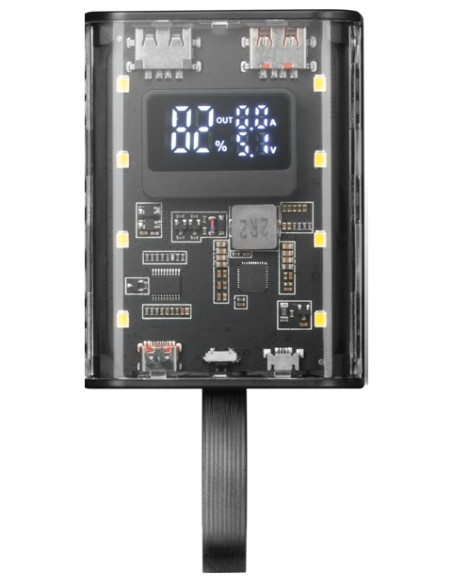 MPK-10K, Power Bank Compacta 22.5W, Carga Rápida QC3.0 & PD3.0 10000mAh, Monitorización Inteligente de Batería con Carga Múltipl