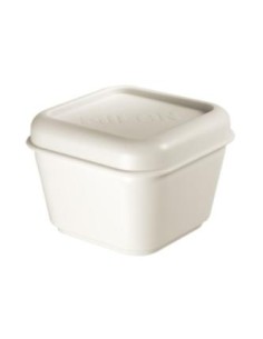 MILAN RECIPIENTE PARA ALIMENTOS CUADRADO 0,33L TAPA BLANCA