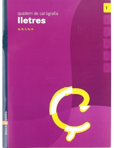 CAT051QUADCALLIGRAFIA LLETRES 3ANYS A E I O U