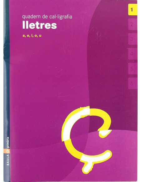 CAT051QUADCALLIGRAFIA LLETRES 3ANYS A E I O U