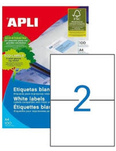 C 100 HOJAS ETIQUETAS FT IM A5 210X148 APLI CANTOS RECTOS