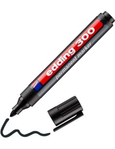 c 10 Rotulador edding 300 negro marcador permanente