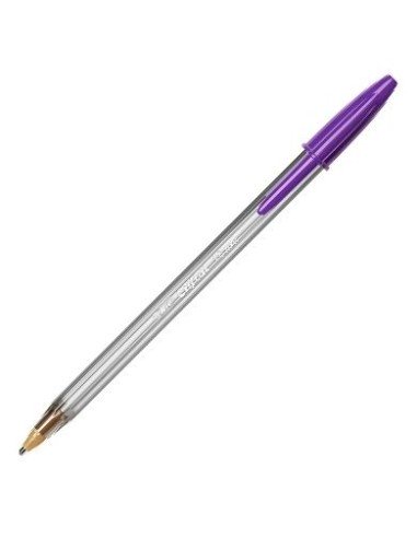 C 20 BOLIGRAFOS BIC CRISTAL LARGE FUN VIOLETA