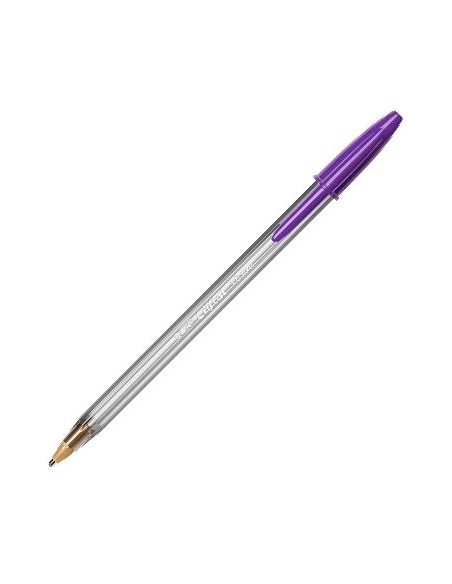C 20 BOLIGRAFOS BIC CRISTAL LARGE FUN VIOLETA