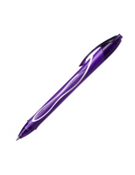 C 12 BOLIGRAFO BIC GEL OCITY QUICK DRY COLOR VIOLETA