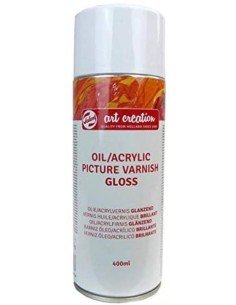 Barniz en spray brillo 400ml para oleo y acrilico Artcreation