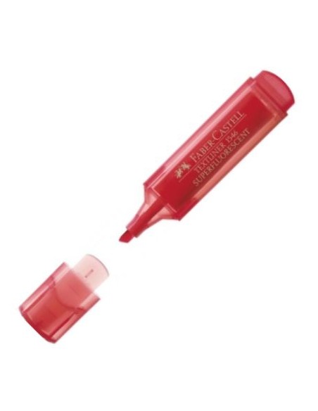C 10 MARCADORES TEXTLINER 46 ROJO FABER CASTELL