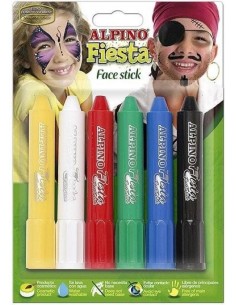 BLISTER 6 BARRAS DE PINTURA FACIAL FACE STICK