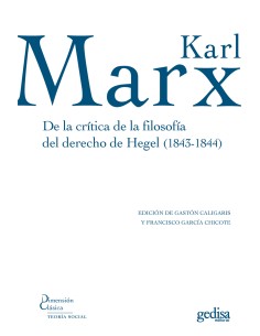 De la critica de la filosofia del derecho de Hegel 1843 1844