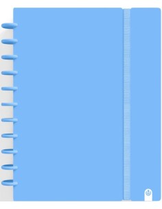 CUADERNO INGENIOX A4 80H CUADRICULA AZUL PASTEL