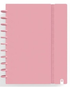 CUADERNO INGENIOX A4 80H HORIZONTAL ROSA PASTEL