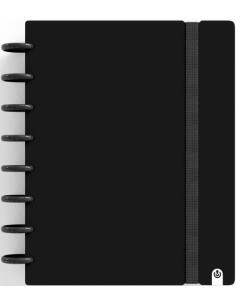 CUADERNO INGENIOX A5 80H CUADRICULA NEGRO