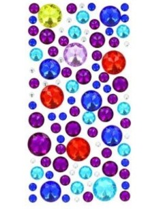 BLISTER FIGURAS ADHESIVAS CRISTAL CIRCULOS SURTIDOS