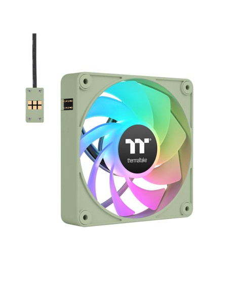 CL-F198-PL12MG-A sistema de refrigeración para ordenador Carcasa del ordenador Ventilador 12 cm Verde 3 pieza(s)