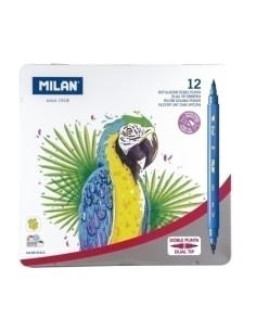 ROTUL.MILAN DOBLE PUNTA FINA/PINCEL C/12