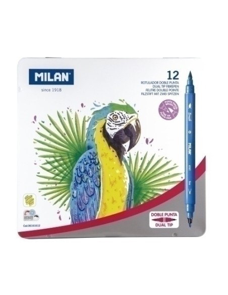 ROTUL.MILAN DOBLE PUNTA FINA/PINCEL C/12
