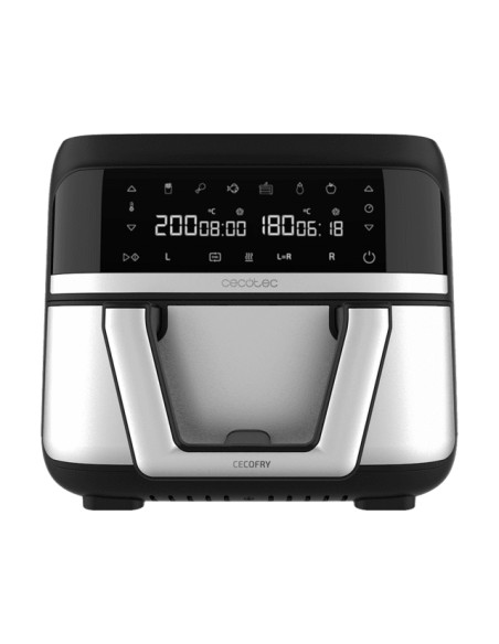 Cecofry Dual 9000 Sencillo 9 L Independiente 2850 W Freidora de aire caliente Negro, Acero inoxidable