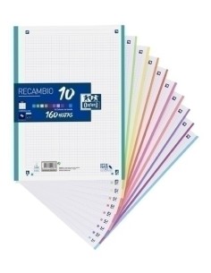 RECAMBIO OXF. COLOR 10 A4 160h 4 TAL. CD - 15 unidades - 400106627