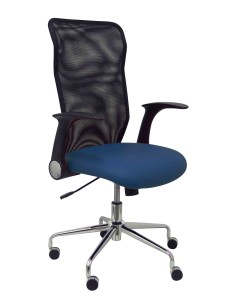 Silla Minaya similpiel azul marino