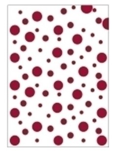 BOLSA DISFRAZ 56x70 IMPRESA TOPOS ROJO - Pack de 25 unidades