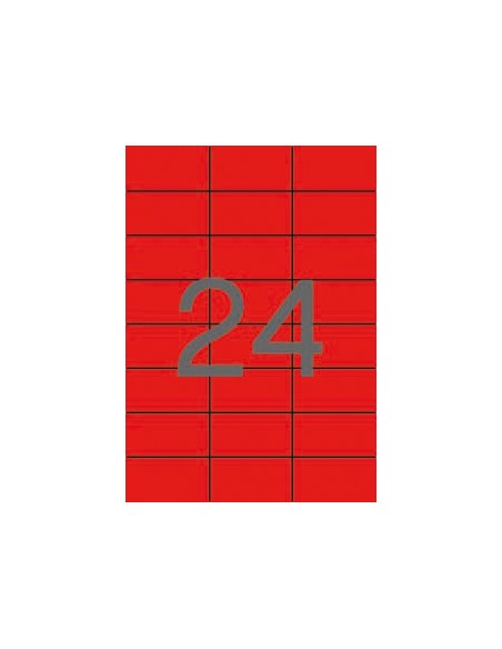 01593 etiqueta de impresora Rojo