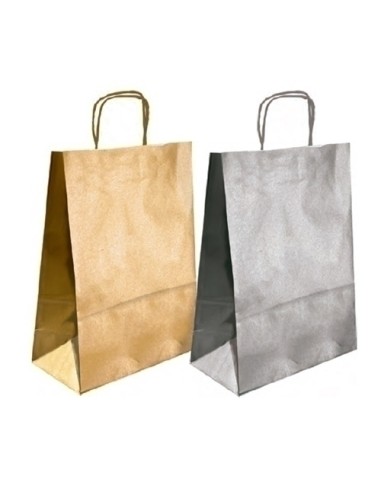 BOLSA PAPEL KRAFT LISO 32x40 ORO P/50