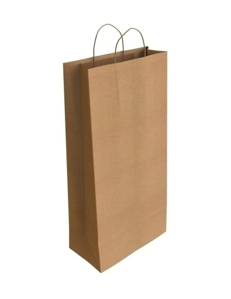 BOLSA PAPEL KRAFT VERJU. 18x39 CRUD P/50