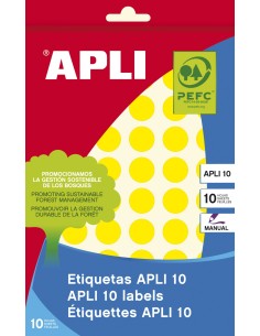 02734 etiqueta autoadhesiva Alrededor Permanente Amarillo 616 pieza(s)