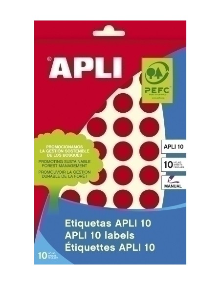 ETIQ.MAN.BOLSA APLI 02740 CL.ROJO RD.Ø16