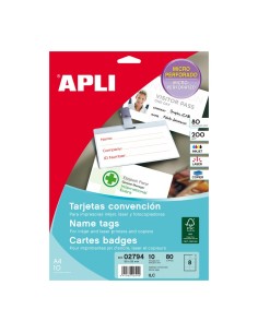 02794 tarjeta de visita Laser/Inyección de tinta Blanco