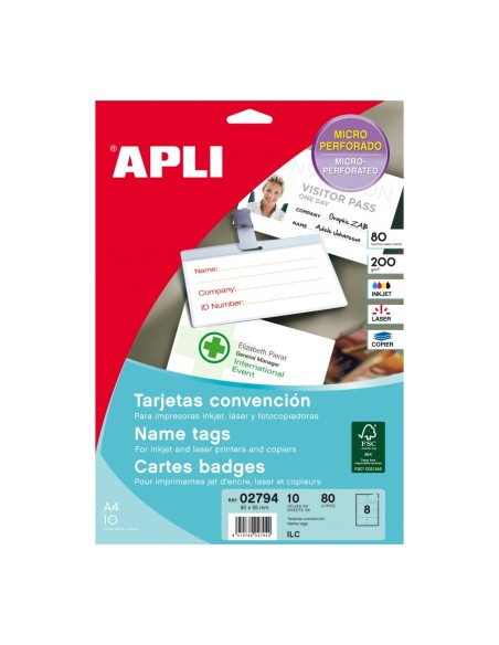 02794 tarjeta de visita Laser/Inyección de tinta Blanco