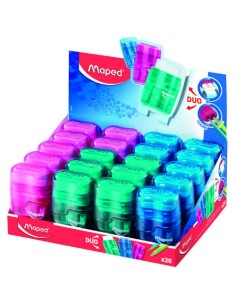 EXPOSITOR 20 UNIDADES AFILALAPIZ-BORRADOR CONNECT DUO TRANSLUCIDOS MAPED 049211