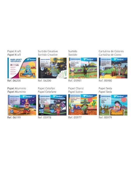 BLOC SURTIDO DE PAPELES 32X24 CM. COLORES SURTIDOS SADIPAL 05981