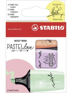 Boss Mini Pastellove marcador 3 pieza(s) Oro, Naranja, Púrpura