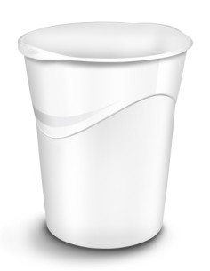 PAPELERA PLASTICO CEP BLANCO 14 LITROS