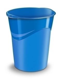 PAPELERA PLAST. CEP GLOSS CERRADA AZUL